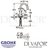 Grohe Zedra Single-Lever Sink Mixer Dimensions
